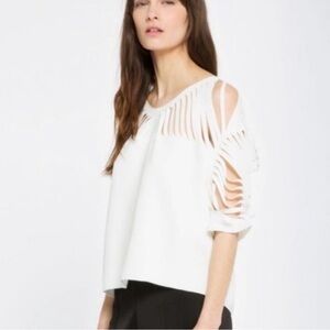 Sandro Paris "Elane" laser cut top
